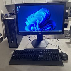 Desktop computers system Windows 11 pro 16gb ram ssd 22 inch monitor keyboard, mouse and Wi-Fi