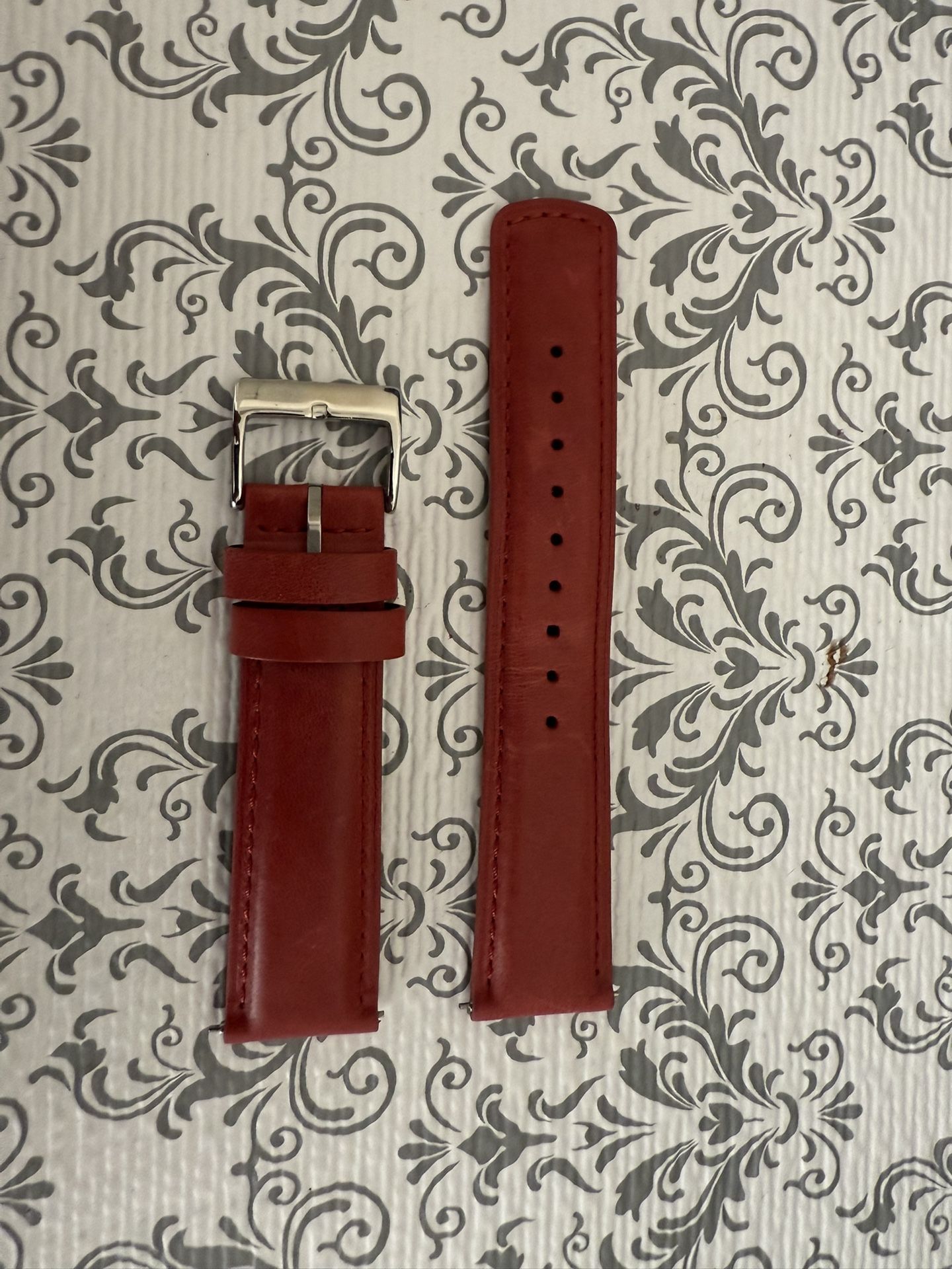 Ritche - Quick Release Genuine Leather Watch Bands - for Men - Red