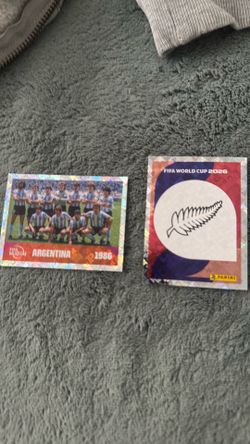 Two FIFA World Cup Panini stickers