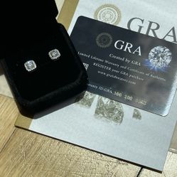 2C Square Diamond Earrings