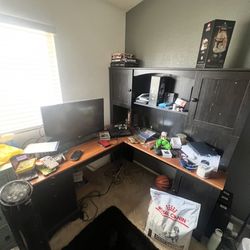 Large L Shaped Wood Desk