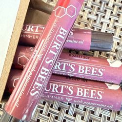 Burt Bees Lip Shimmer 4pk New