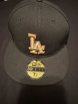 New Era 59FIFTY LA Dodgers black cap with gold LA logo
