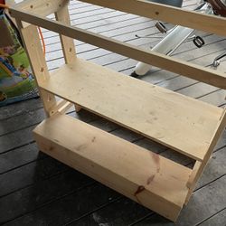 Wooden Kids Kitchen Helper Counter Standing Stool