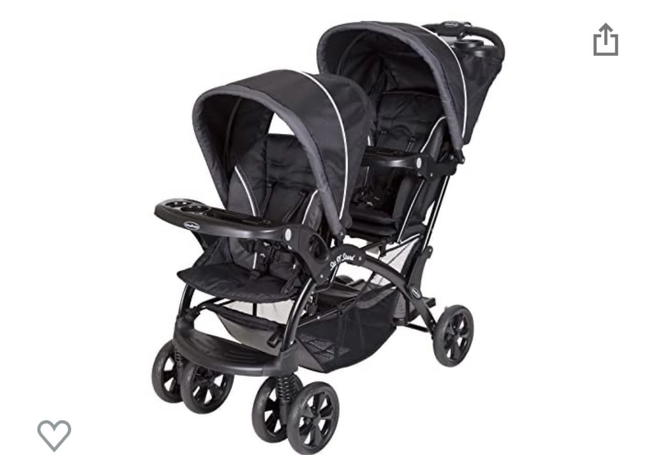 Baby Trend Sit and Stand Double Stroller, Onyx