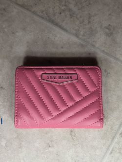 Steve Madden Pink Quilted Bifold Wallet