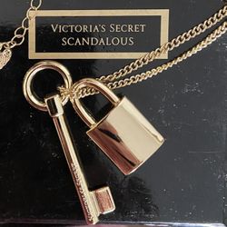 VICTORIA SECRET SCANDALOUS NECKLACE LOCK & KEY NEW IN BOX