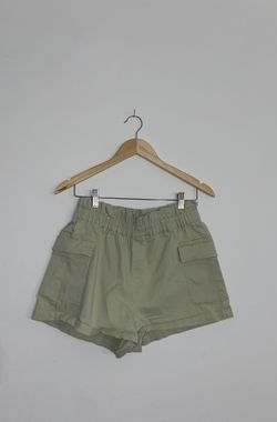 Lime Cargo High Waisted Shorts 