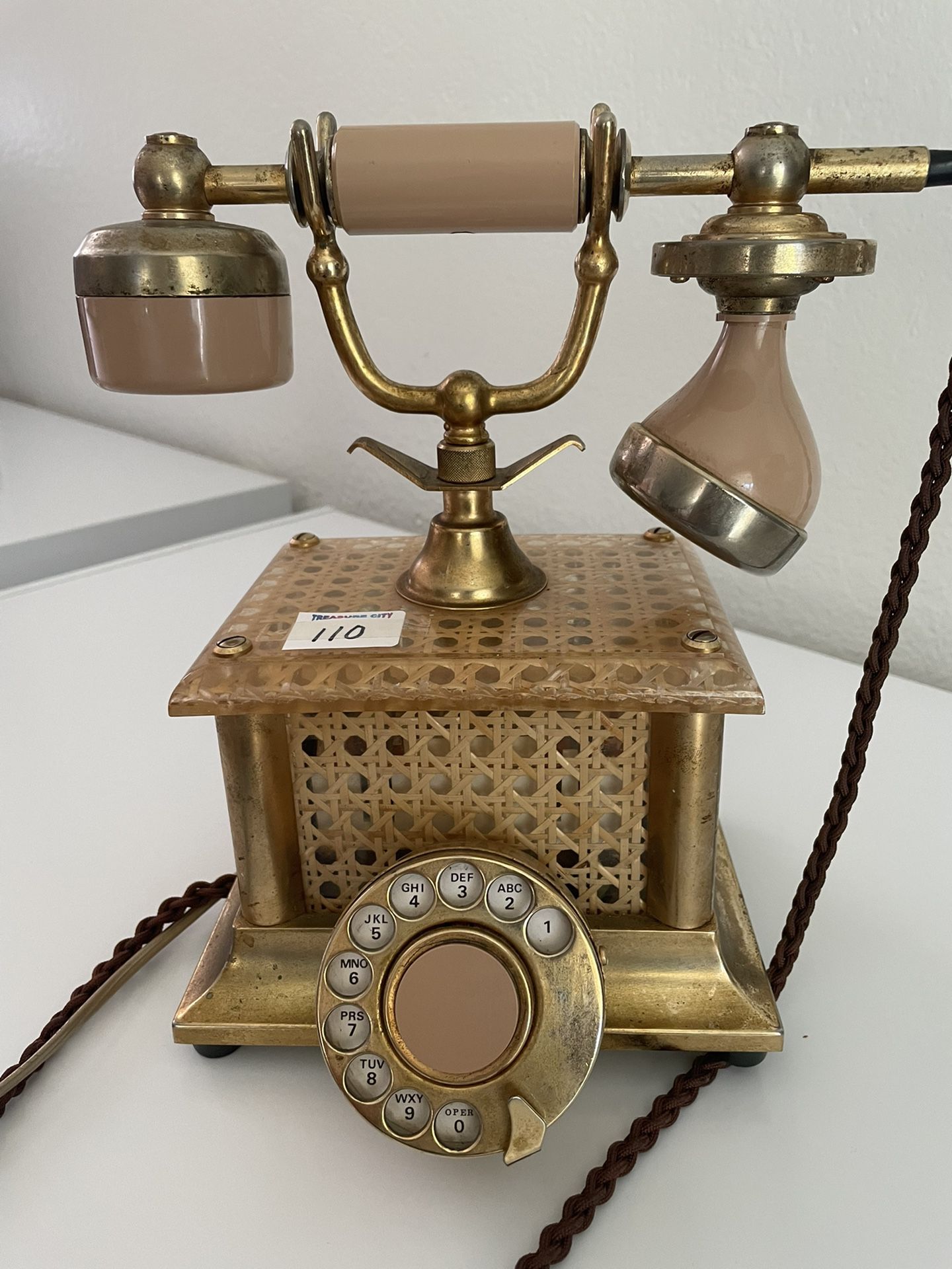 TELCER MADE IN ITALY 18K GOLD PLATED VINTAGE TELEPHONE 200$