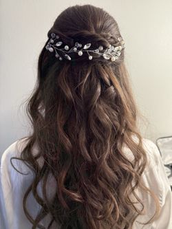 Pearl and Crystal Bridal Hair Piece