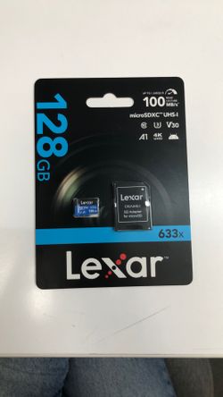 Lexar High Perf Blue Micro SD V30 128gb Brand New