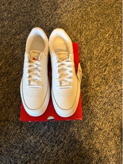 Reebok Club C Double Women’s Leather Sneakers White/Gum Size 9