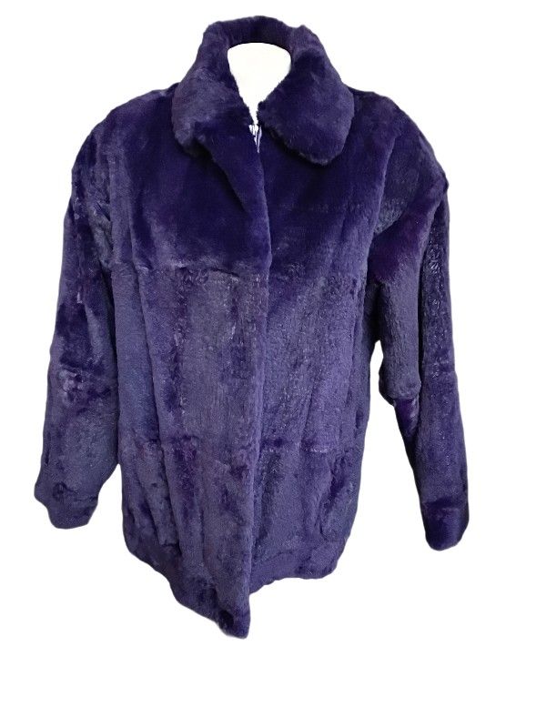 Fabulous Chinchilla Rex Rabbit Fur Bomber Jacket