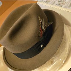 Stetson Fedora: Hat Fedora 7 1/4, Color Tan