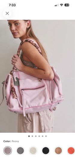 Free people emerson tote bag in peony