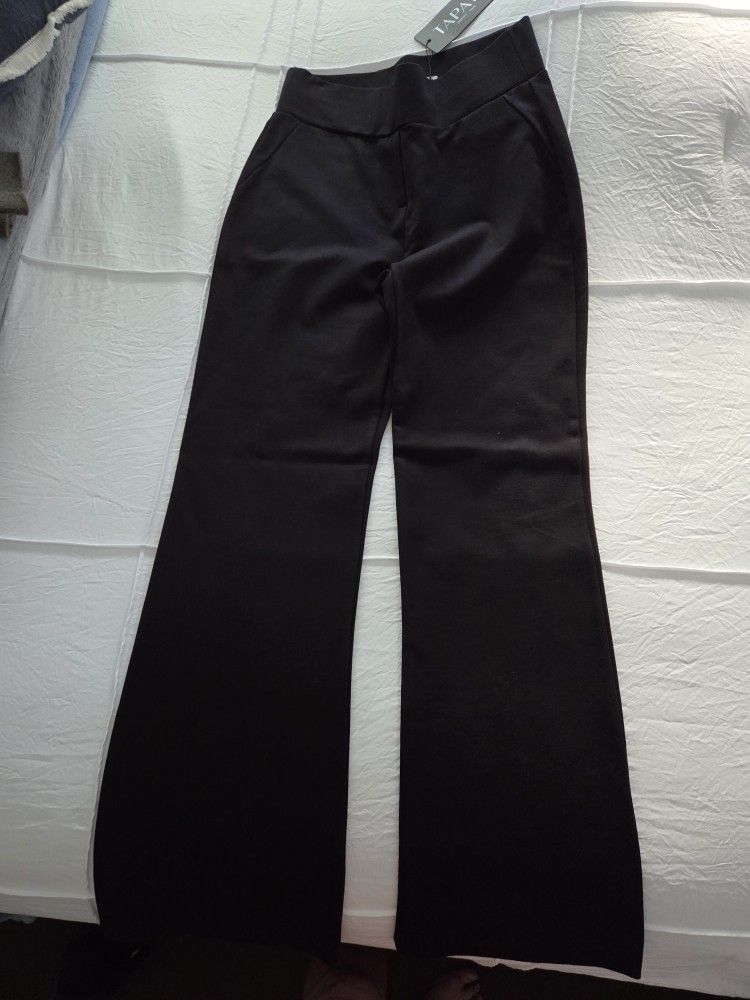 New-with-Tag, Black Stretch Pull-on Dress Slacks