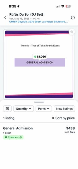 I have a Rufus du sol FEMALE ticket for the new omnia club in Vegas
