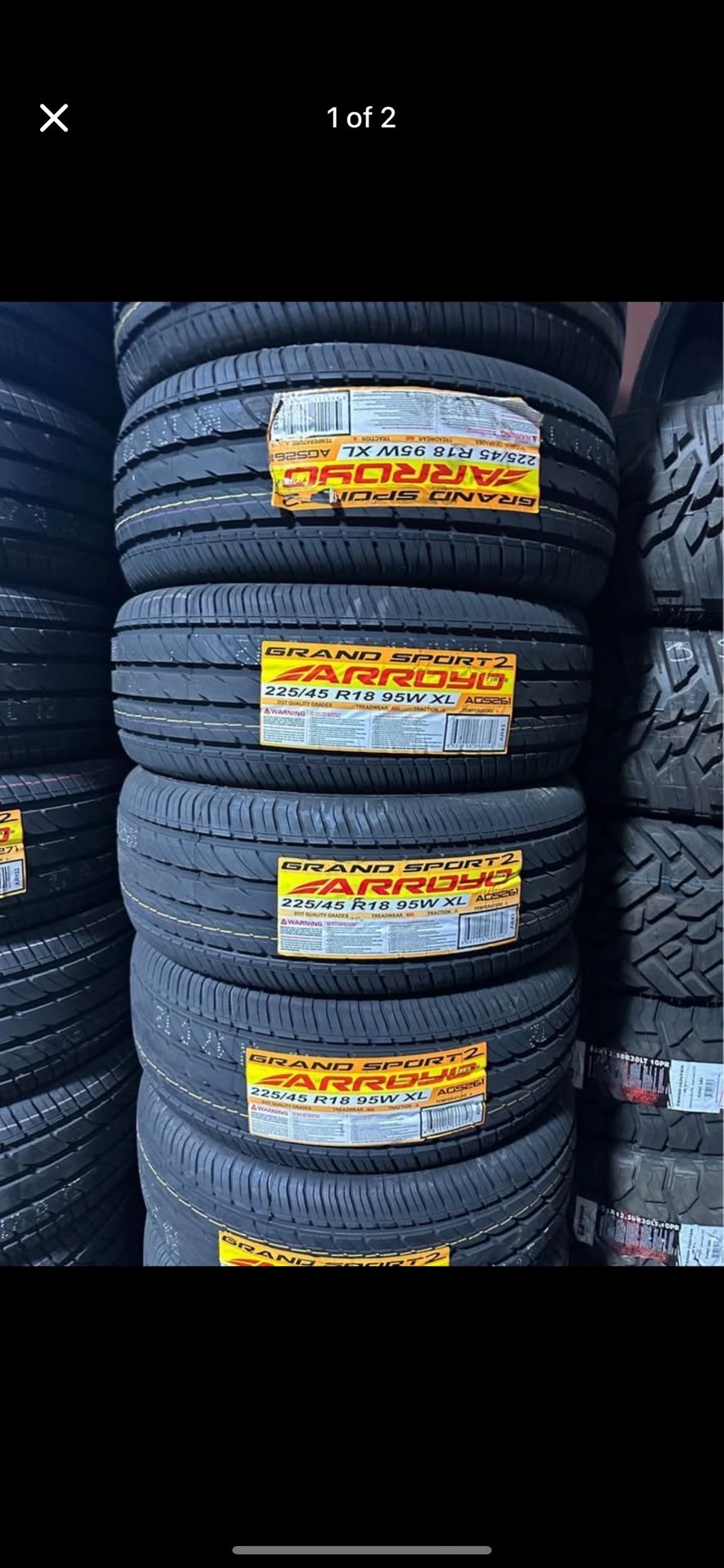 225/45/18 Arroyo Grand Sport A/S 95W Tires