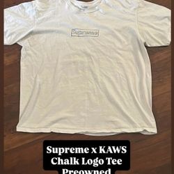 Supreme x KAWS Chalk Logo Tee Like New Size XXL