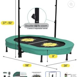 Doufit Indoor Trampoline for 2 Kids - 220 lb Weight Limit
