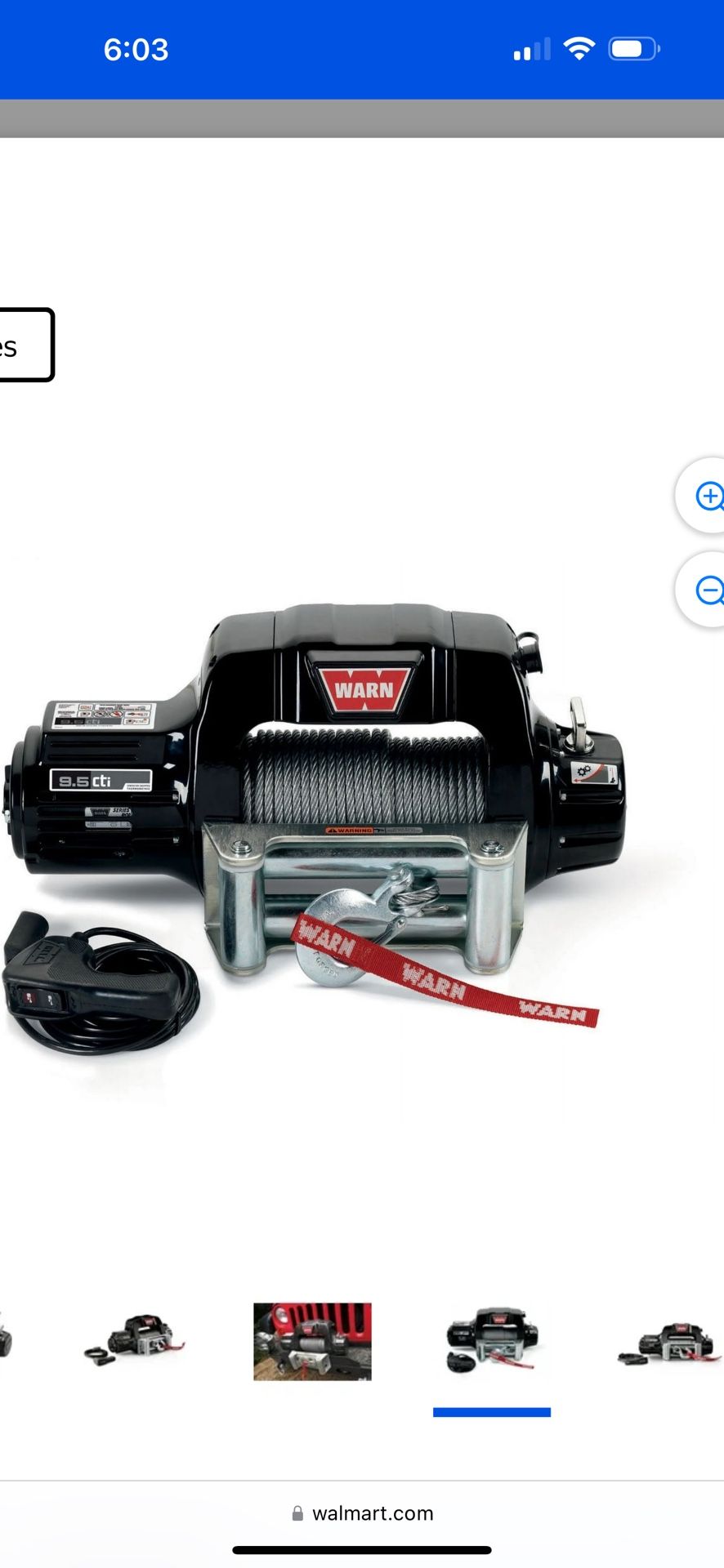 warn 9.5 ti thermometric winch