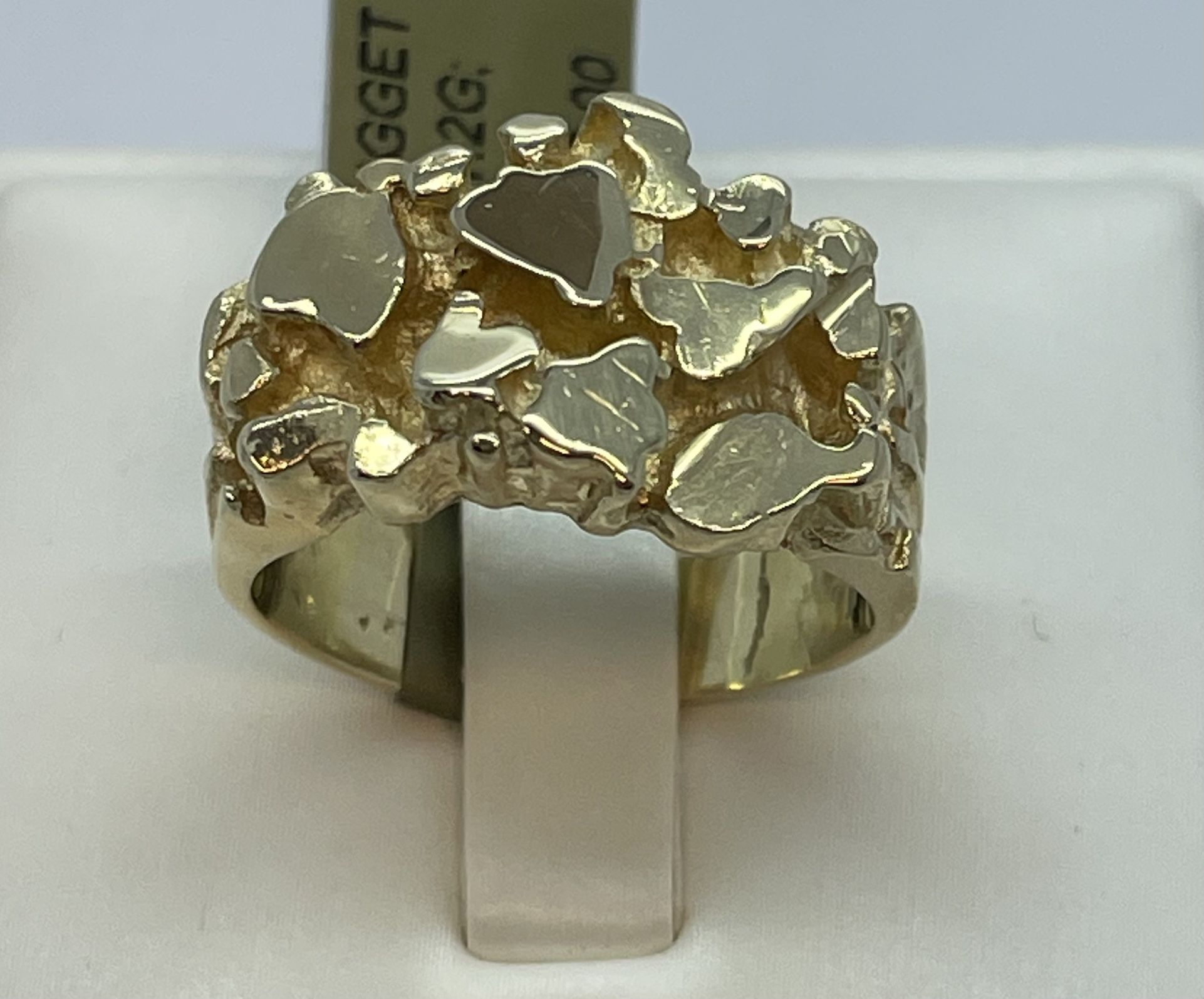14K Gold Nugget Ring.
