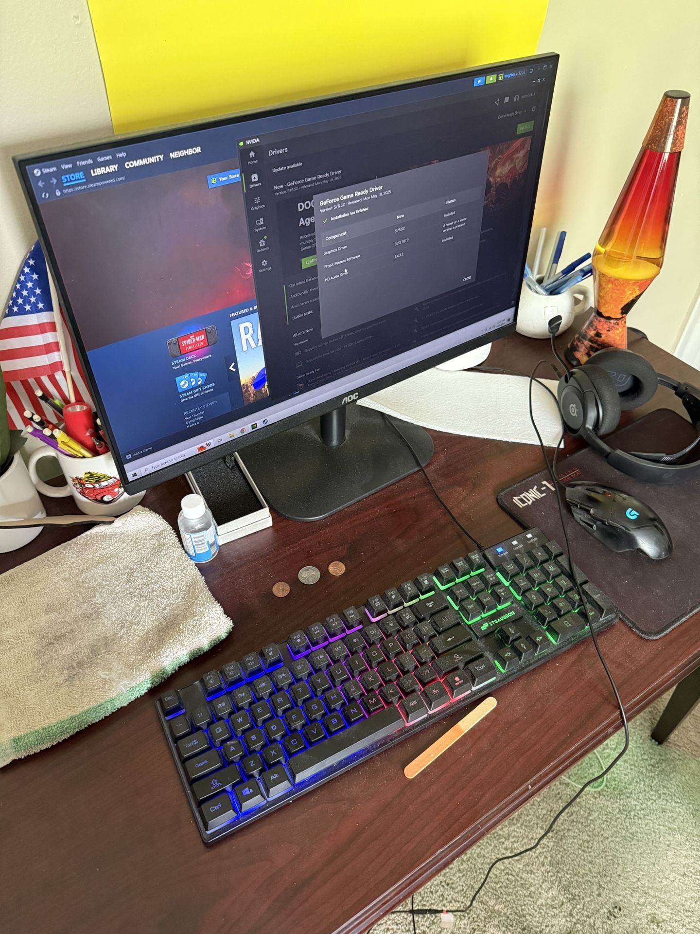 RTX 4060, i7, 16GB RAM custom built PC - Monitor included