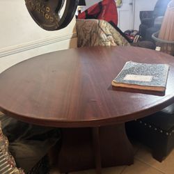 Solid Oak Round Coffee Table