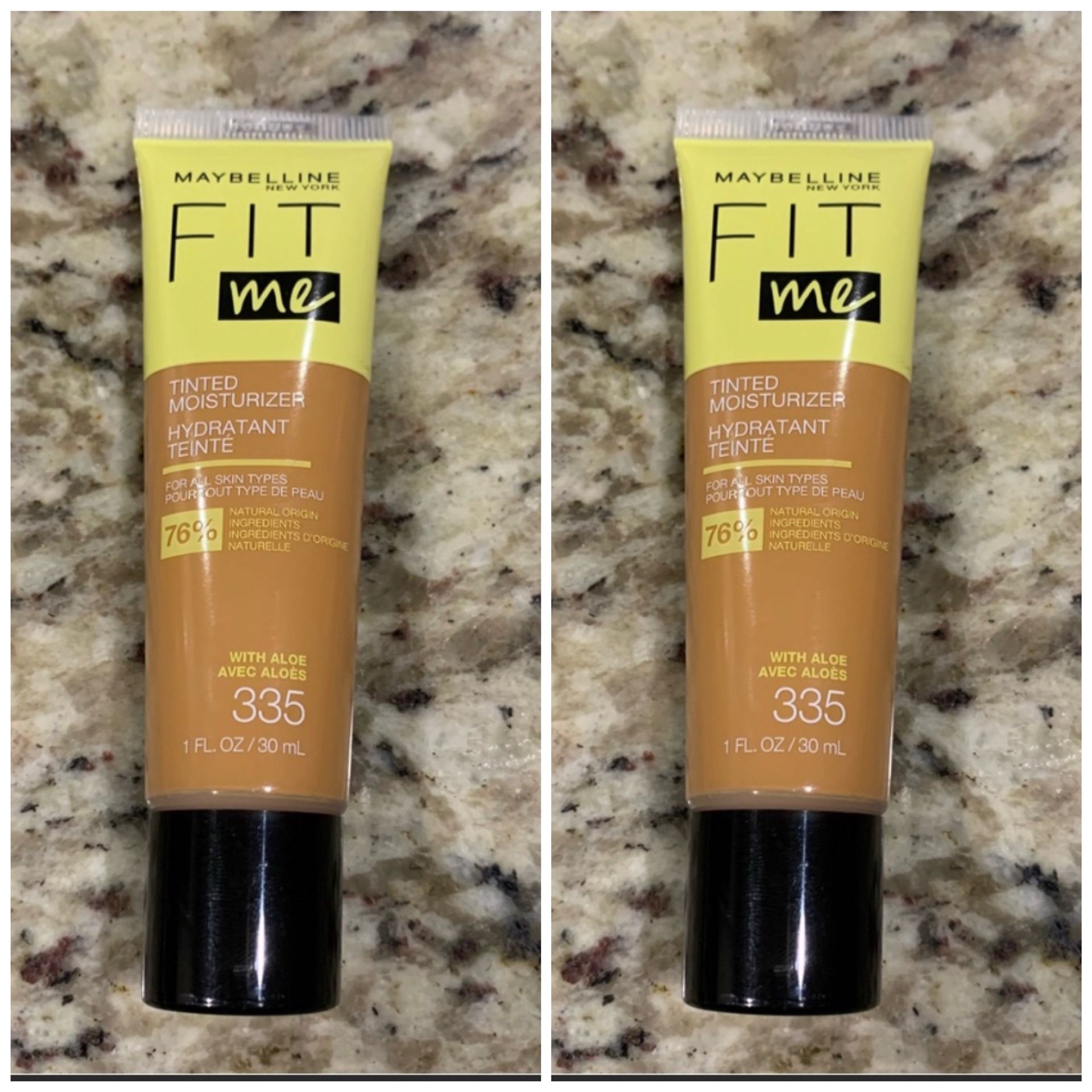 2x Maybelline New York Fit Me Tinted Moisturizer, Fresh Feel, Natural Coverage 335