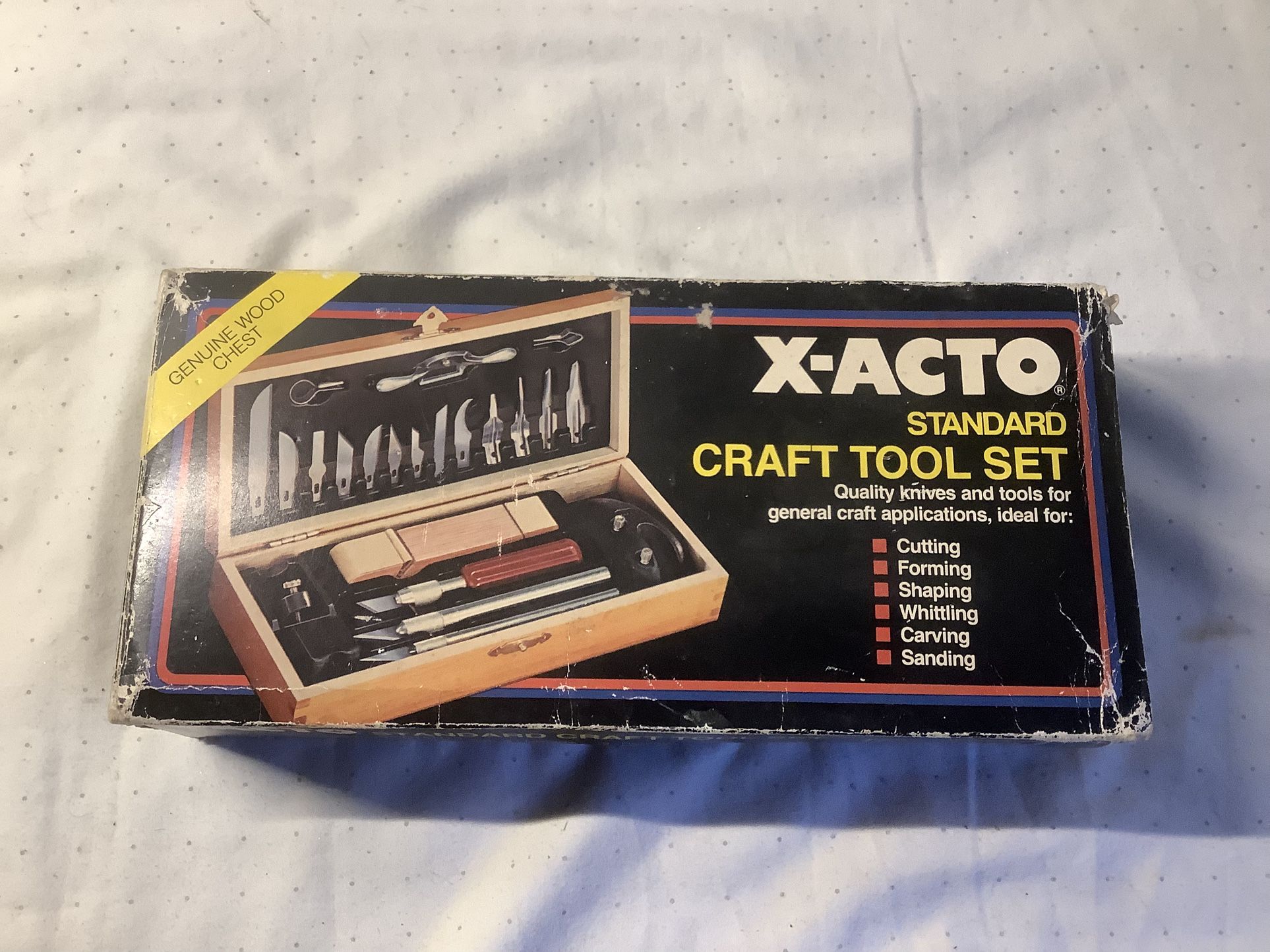 X-Acto 20 Piece Knife Set in Wood Case Vintage