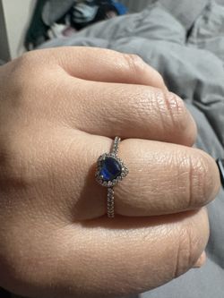 Blue Sapphire Ring Size 9 PANDORA