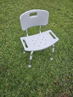 Shower Chair with Back and Drain Holes