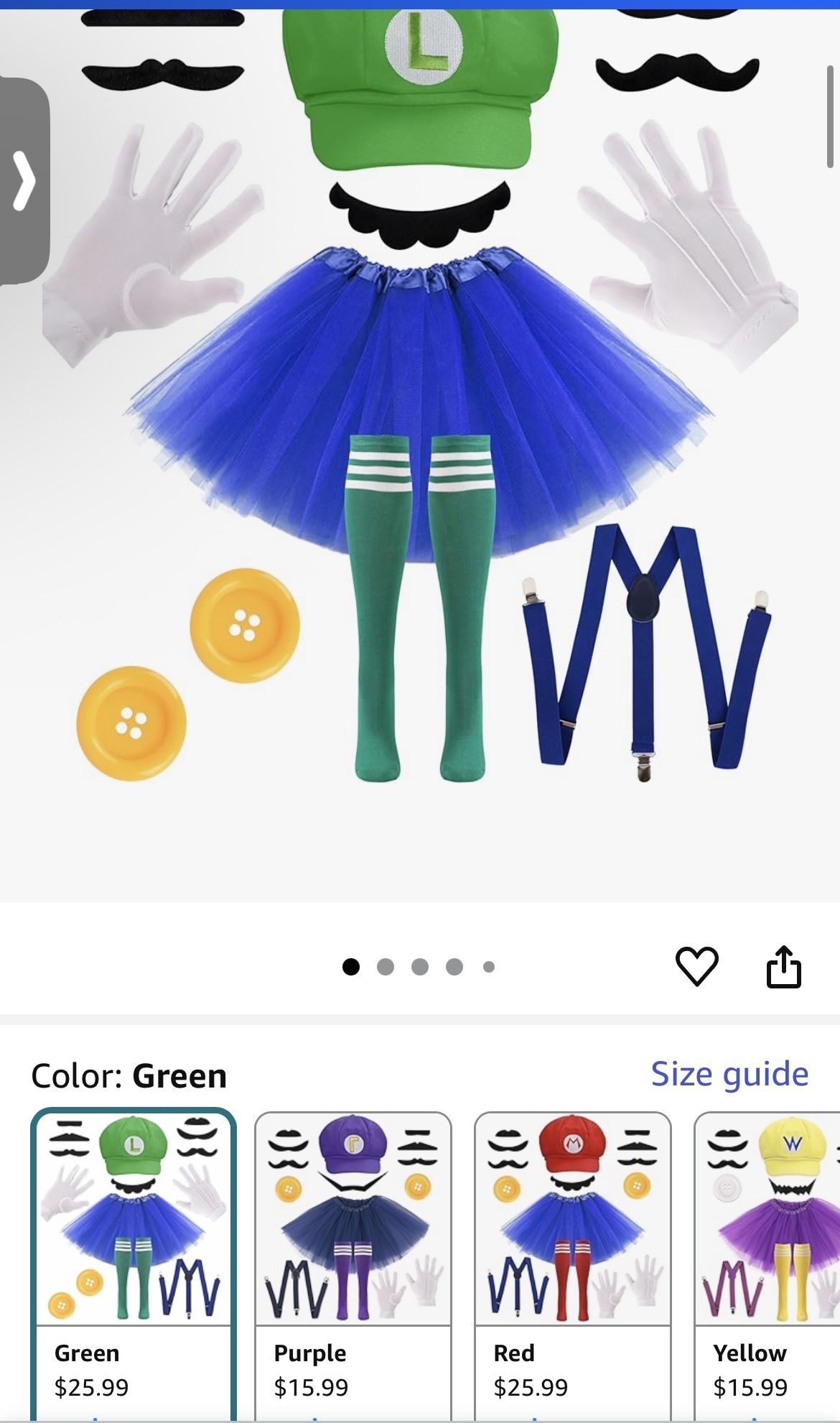 Luigi Women Costume Accessories