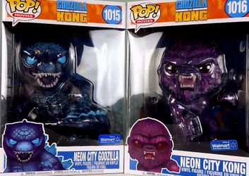 Rare Jumbo Neon City Godzilla & Kong