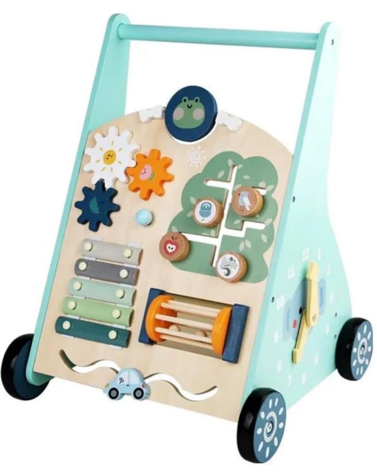 Premium Wooden Children's Walker Puzzle Montessori Educational Busy Board Toy Car Wooden Baby Math Toys Sensory Didactic Games Building Blocks