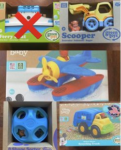 Choice of Item - One (1) Brand New Green Toy - Made In the USA - No BPA