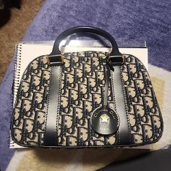 Christian Dior Oblique Hand shoulder crossbody bag  canvas leather