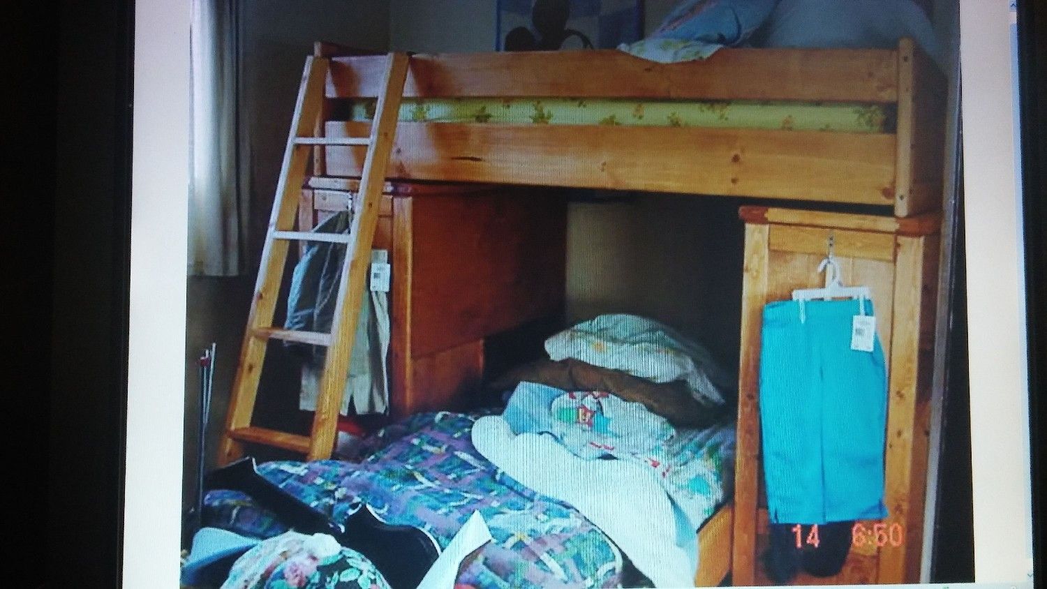 Childs Bunk(2) bed 2 desks & ladder