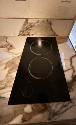 2-Burner Black Glass Electric Cooktop