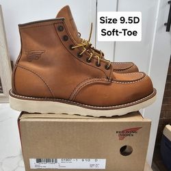 Red Wings Soft Toe Work Boots Size 9.5