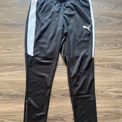 PUMA MEN’S SPEED TRACK PANTS TRAINING DRY CELL SLIM FIT BLACK SIZE L