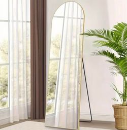 Full Length Mirror, Full Body Free Standing Leaning Mirror Hanging Mounted Mirror Modern Simple Tall Home Decor for Living Room Bedroom Cloakroom