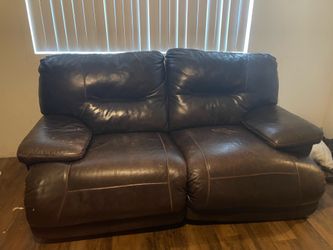 Black leather recliner