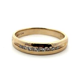 Men’s  10k Yellow Gold Diamond Band .27CTW Ring Size 10 GP3119556
