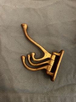 Vintage brass coat or  hat hook
