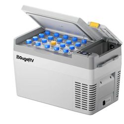 BougeRV 12 Volt Refrigerator, CRPRO 21 Quart 12V Car Fridge, Portable Freezer (-8℉~50℉), Compressor Cooler with 12V/24 DC, 110-240 AC for Outdoor Camp