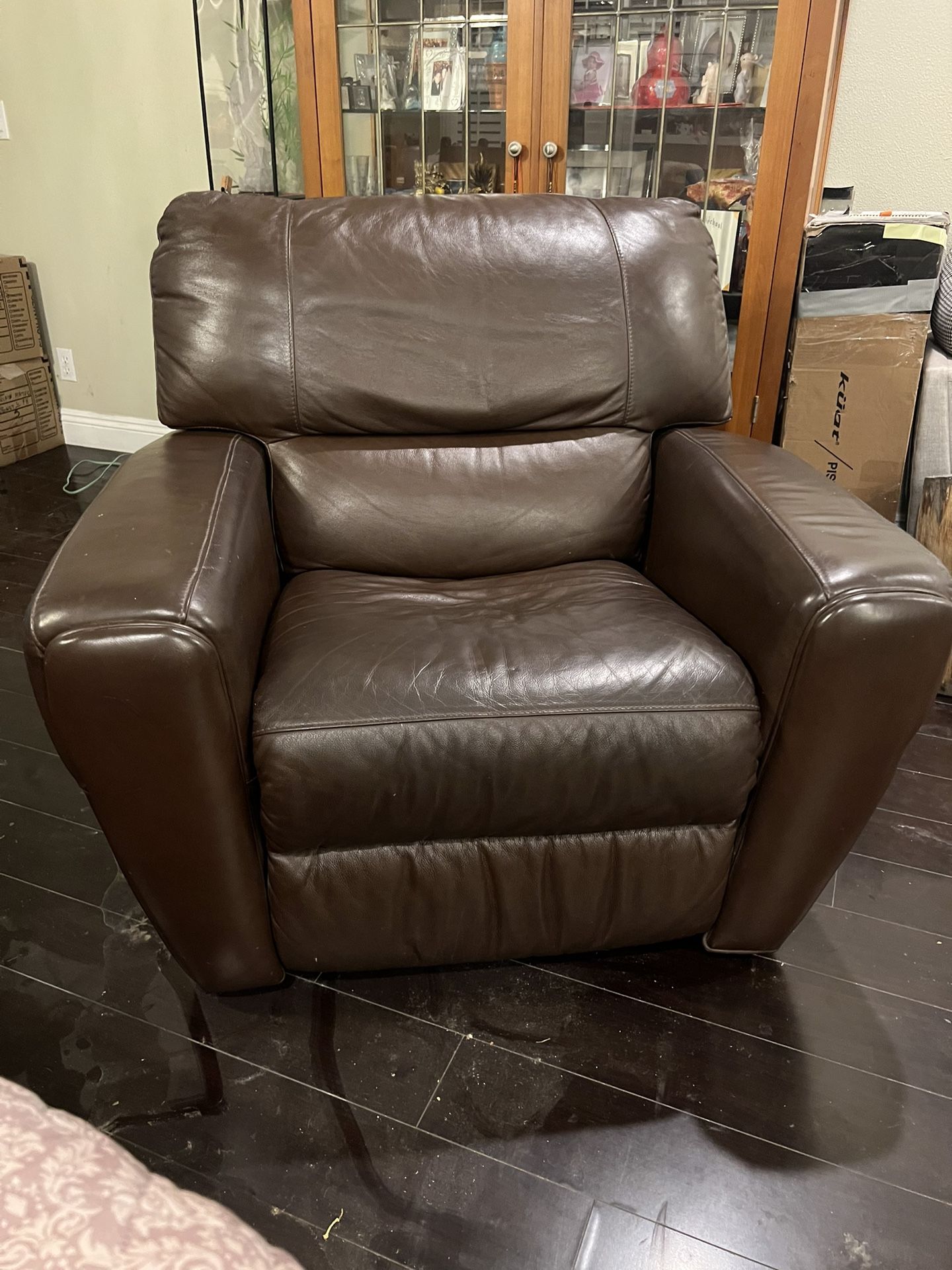 Genuine Leather Recliner Chair