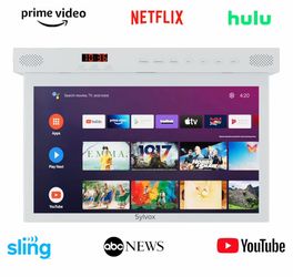 SYLVOX 15.6" Under Cabinet Smart TV, wired Ethernet (RJ45) Port, more stable network connection