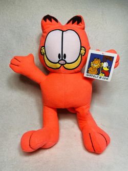 12” NWT Garfield Neon Pinky Orange Garfield Plush