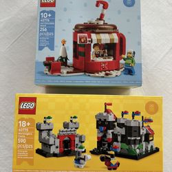 Lego Mini knights castle AND Hot Chocolate Stand Bundle
